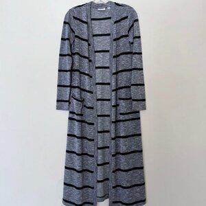 Heather Grey Duster Jacket with Pockets